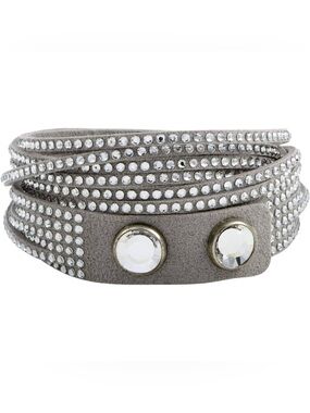 Swarovski Multi-Strand Silver Crystal Wrap Bracelet - Like New